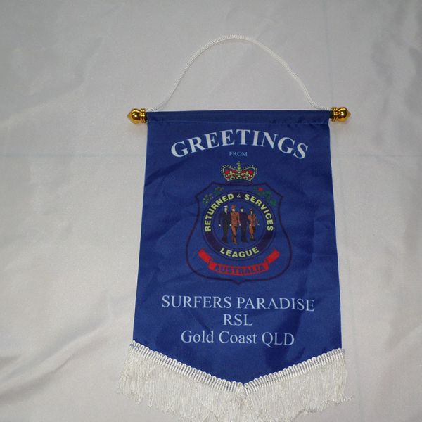 Custom Logo Pennant Wall Flag Double Side Sublimation Printing