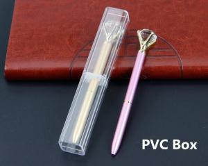 China PVC box package advertising pen diamond pen student gift pen custom metal diamond ballpoint pen factory