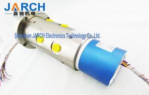 China Aluminium Alloy Pneumatic Electric Hybrid Slip Ring Through Bore Slip Ring 300mm Lead Length factory