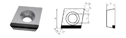 Cnc Turning PCBN Inserts With Entire Edge , Indexable Full Side Segment Cutter