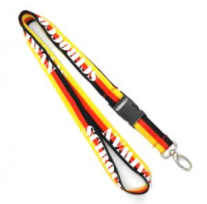 China Three Color ID Card Holder Lanyard With Egg Hook For Company Staff factory