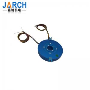 China 2 Wire 100M Ethernet Through Hole Pancake Slip Ring Rotary Joint For Welding Equipment factory