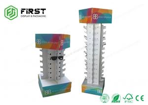 China Custom Made Folding POP Corrugated Carton Floor Hook Display Stand For Sunglasses factory