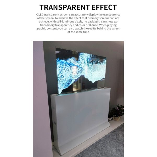 30 Inch Transparent OLED 1920 * 1080 High Contrast Flexible Transparent OLED TV Digital Signage and Display Screen