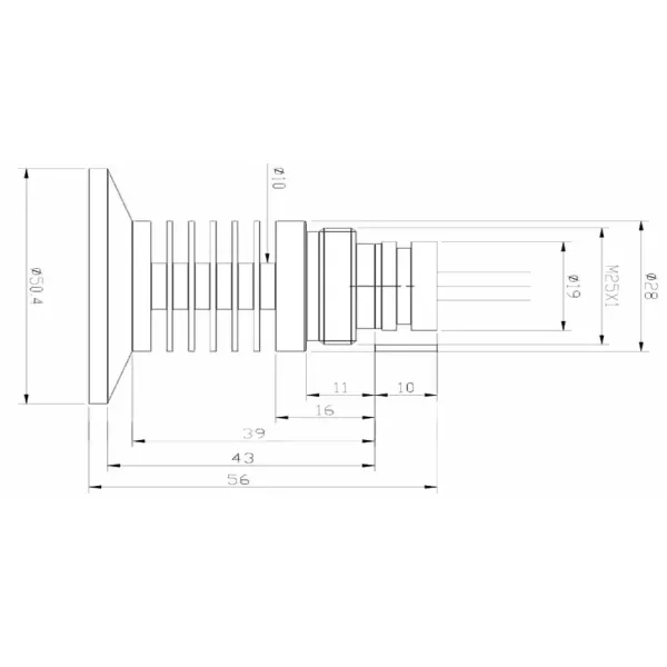 50.4mm HT Sensor Water Flush Level Sensor Diaphragm Pressure Sensor High Temperature Sensor