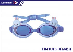 China Blue Kids Swimming Goggles With Multi-Layer Nanometer Mirror Coating Lens For Children on sale