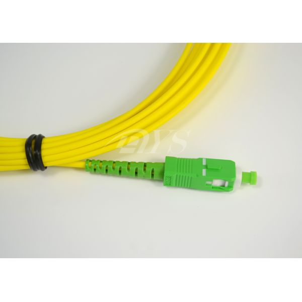 SC-SC/ APC Simplex Singlemode Optical Fiber Patch Cord Compliant With ANSI, NTT SC Standard