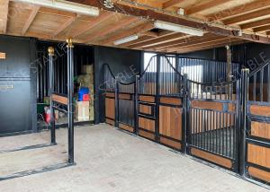 China Metal Structure Wooden Water Resistant European Horse Stalls Heavy Duty on sale