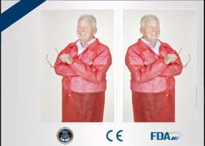 China Air Permeable Tyvek Disposable Lab Coats For Food Processing Industry / Clean Room factory