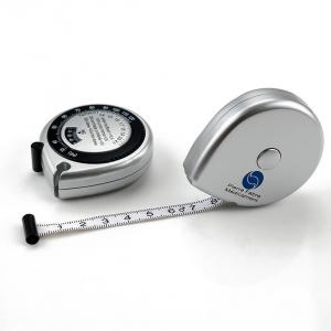 China Silver Color Plastic BMI Tape Measure Calculator 150 Centimeters For Body Health on sale
