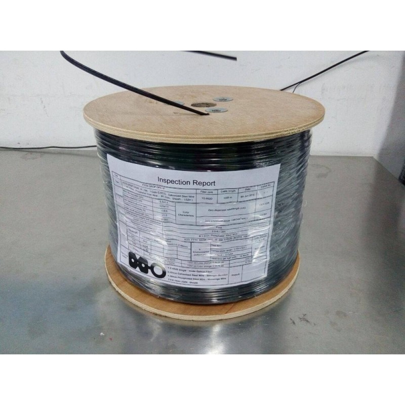 4 Core 657A1 Single Mode Flat Aerial Ftth Drop Cable With Messenger