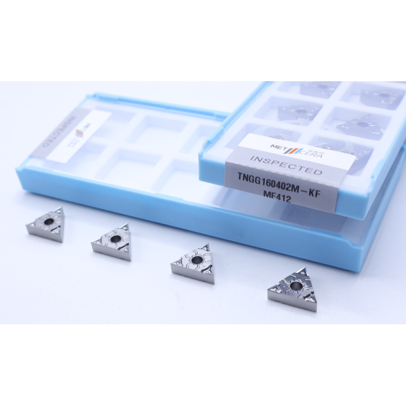 Carbide External Turning Insert , Grounded Negative Carbide Insert TNGG160402M-KF MF412