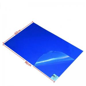 China Strong Adhesive Cleanroom Tacky Mat Polyethylene Sheets No Residue 24*45 factory