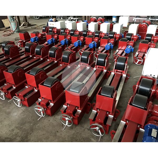 Lead Screw Adjustment 20T Pipe Welding Rotator with Rubber Material Rollers