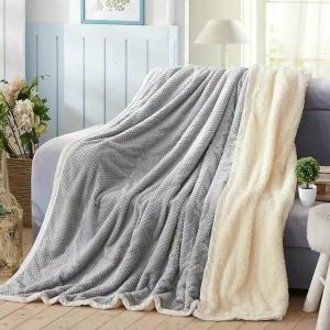 China Fashion Embossed Plush Flannel Throw Blanket Anti Crease For Chair / Bed / Sofa on sale