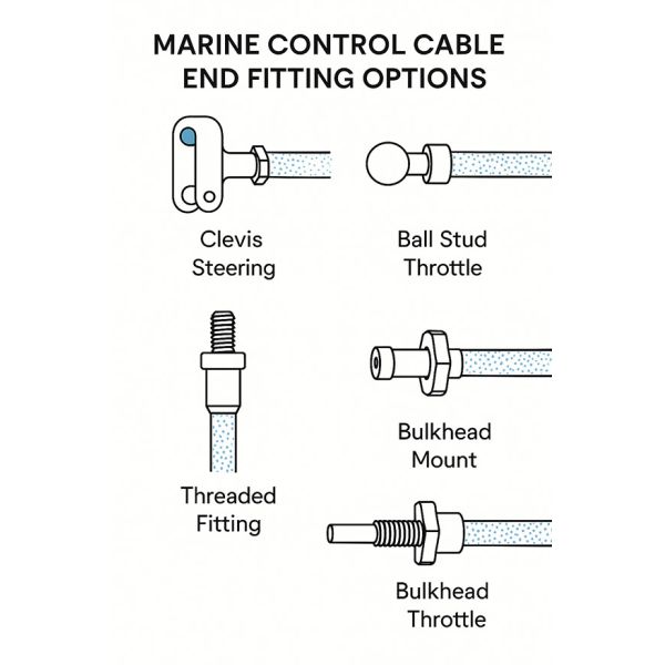 Marine Push Pull Cable , Marine Engine Control Cables High Performance