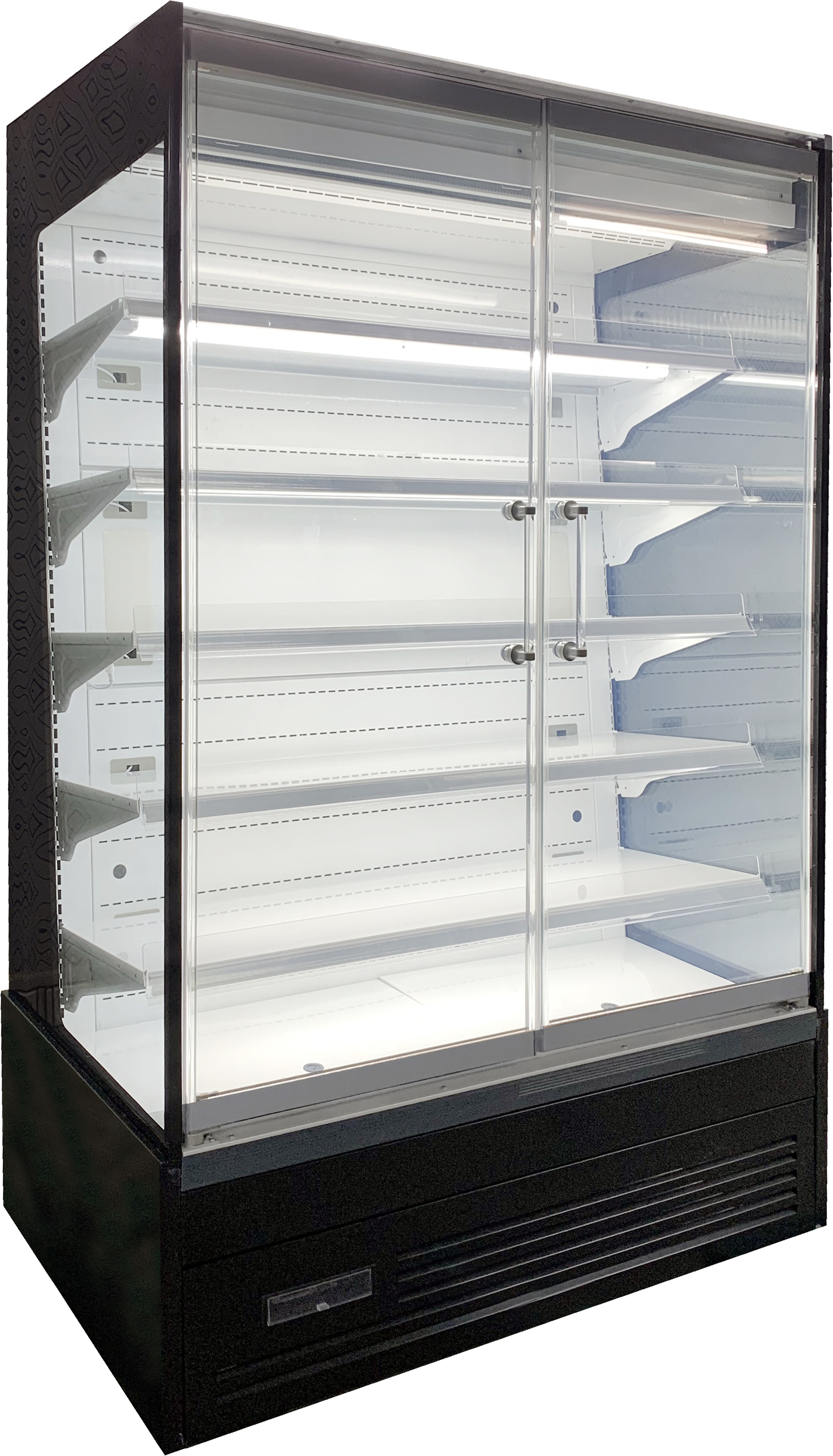 Wall-Site Multideck Chiller Open Display Fridge For Dairy Fresh And Pre-Packed Products