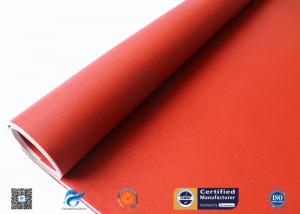 China Red Silicone Coated Polyester Fabric Fire Barrier For Heat Resistant Insulation factory