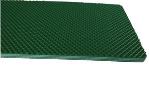China Green Color Pvc Material Industrial Conveyor Belts With Diamond Pattern factory