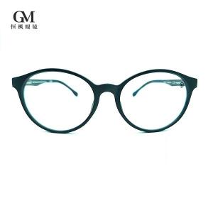 China ISO12870 Certified 55mm Titan Blue Blocking Glasses Round Full Rim Glasses factory