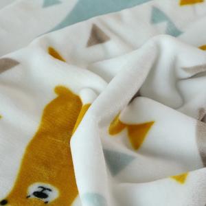 China Animal Pattern 150D Flannel Fleece Fabric For Kids factory