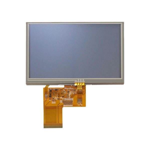 RGB Interface 4.3 LCD Touch Screen Panel 400Cd/M2 40 Pin Resistive Touchscreen