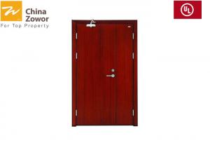 China Customized Size 1.5hr Wooden Fire Doors For Hotel/ Melamine Finish/Perlite Board Filler factory