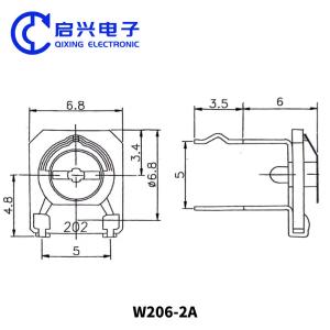 W206 0.25W Single Coil Potentiometer with Easy Adjustment and Long-Term