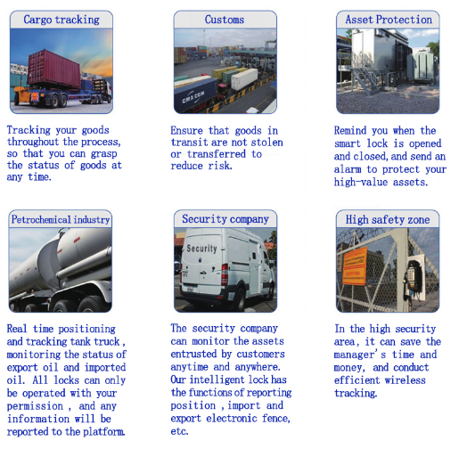 IP67 orange Dustproof GPS Smart Lock With Remote Control