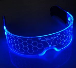 China Led Glasses El Wire Neon Light Up Visor Eyeglasses Bar Party Eyewear factory