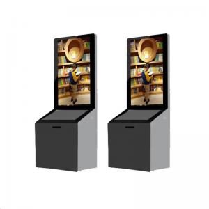 China 43 Inch Standing Advertising Display Bulit In Android / PC System With Donation Box on sale