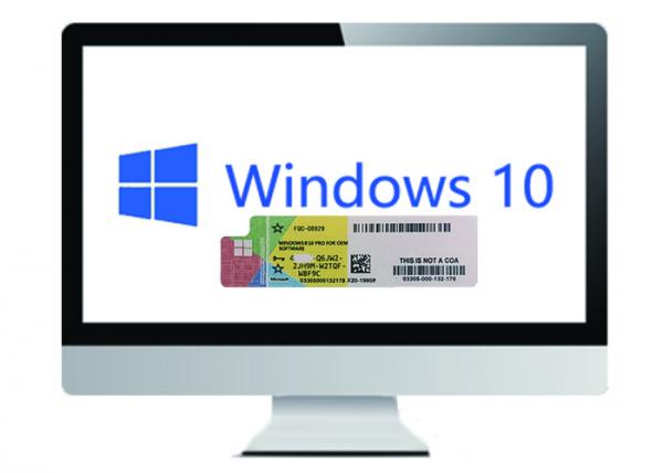 China Microsoft Windows 10 Pro License COA Sticker German Language 64bit factory
