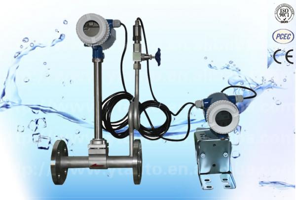Vortex shedding flow meter for liquid, gas and steam