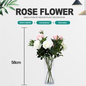 China Realistic Artificial Silk Rose Flowers For Bedroom Decoration on sale