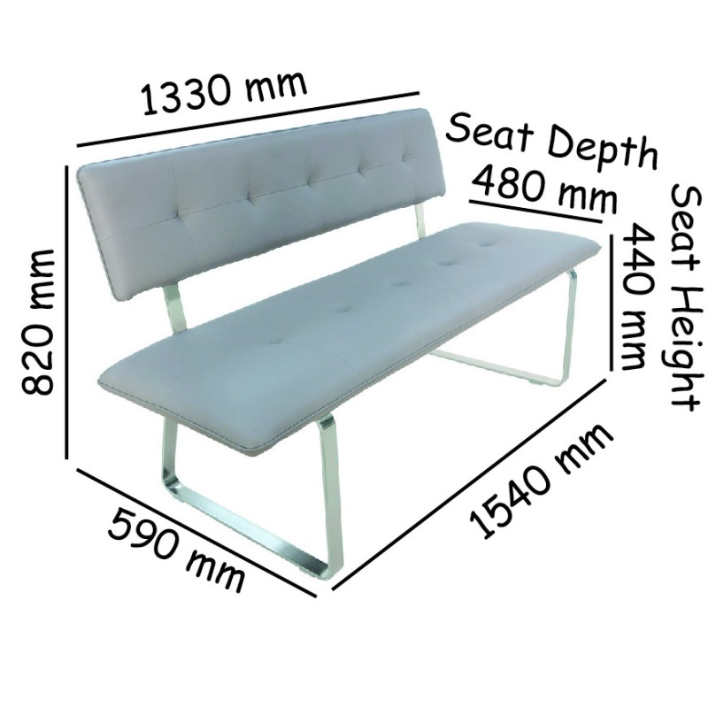 PU Living Spaces Dining Bench