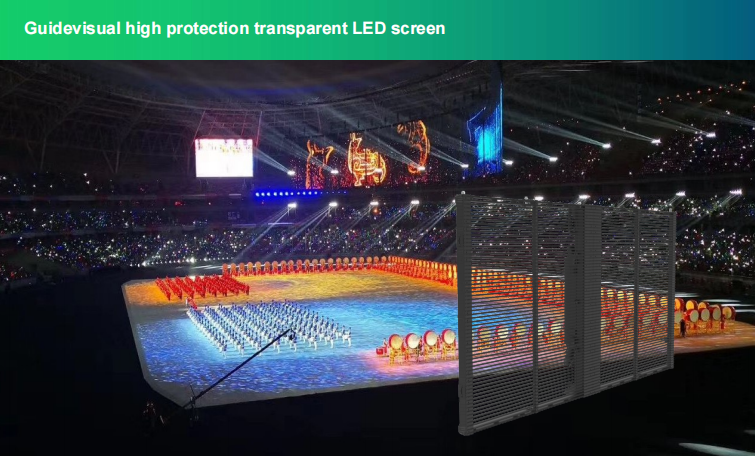 Guide Visual Transparent LED Display Screen for Window Advertising and Retail