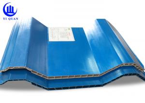 China Corrugated PVC Hollow Roof Tiles Twinwall Roofing Blue For Agricultural And Trading Markets factory