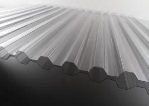 China Corrugated Polycarbonate Roofing Sheets , Clear Corrugated Plastic Sheets 4x8 factory