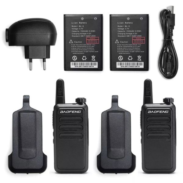 2 W Ham Mini Two Way Radio / Handheld 16CH UHF 400-470MHz Walkie Talkie For