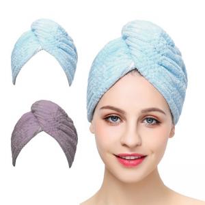 China Hair Drying 25x65cm Microfiber Turban Towel Super Water Absorbent factory