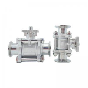 China Stainless Steel 3PC Clamp Ball Valve High Platform Normal Temperature NPT/Bsp/BSPT Thread on sale