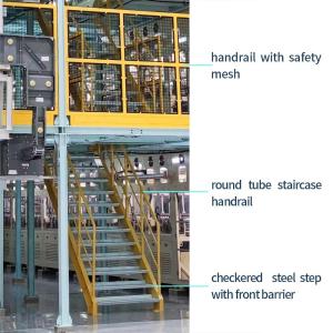 Corrosion Protection Steel Mezzanine Floors Platform with Customized Size and