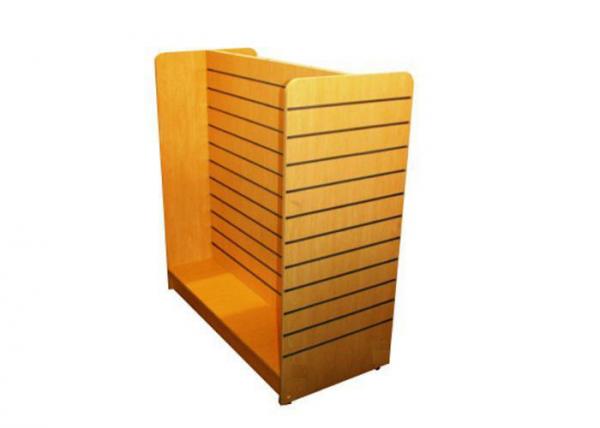 China Middle Floor Standing Slatwall Display Stand Portable Classic Style For Supermarket factory