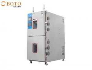 China 2 Zone Temperature Heat Cold Impact Testing Machine Battery Thermal Shock Test Chamber factory