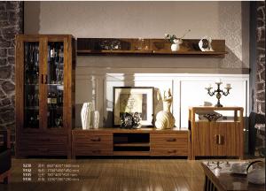 China Foshan furniture latest Wooden floor cabinet set/ TV stand/wine cabinet set factory