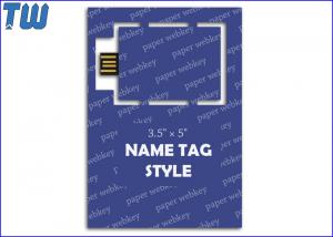 China Simple Web Link Key USB Customized Tag Shape Printing Paper Card on sale